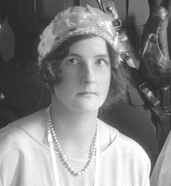 (Bridesmaid, sister of the bride) Miss Margaret (Lilian May) Forbes, later Mrs James Tylden (1900-1966); 2nd daughter of Charles William Forbes, 4th of Callendar; m. (1931) (as 2nd wife) Captain James ('Bunny') Tylden.